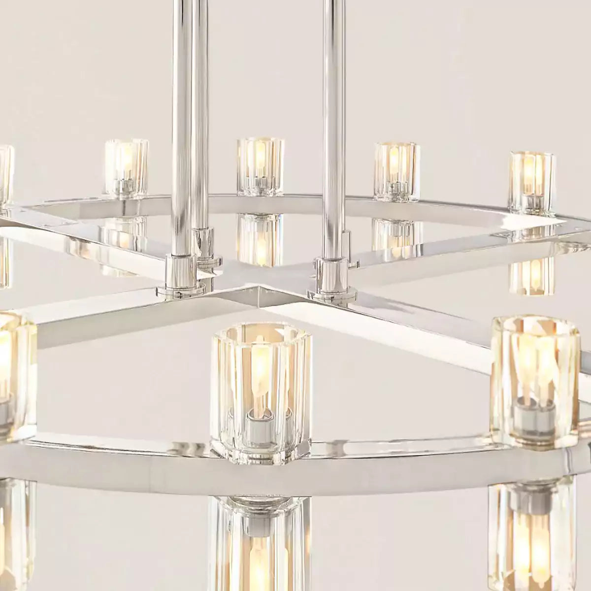 KL Arcachen LED Round Two Tier Chandelier 60"