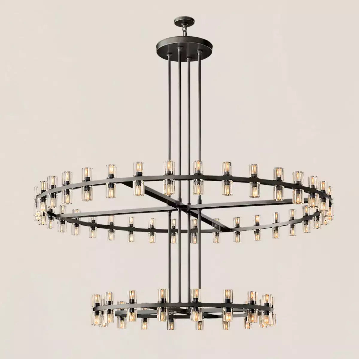 KL Arcachen LED Round Two Tier Chandelier 60"