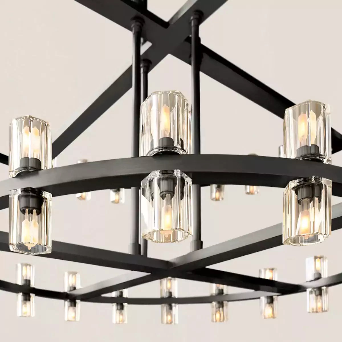 KL Arcachen LED Round Two Tier Chandelier 60"