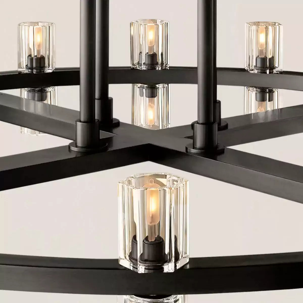 KL Arcachen LED Round Two Tier Chandelier 60"