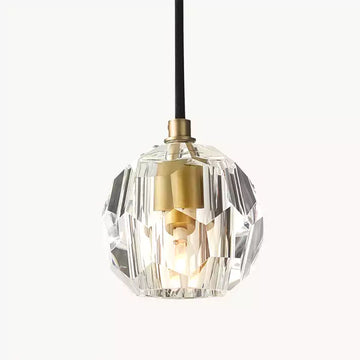 KL Bulla De Crystal Clear Glass Cord Pendant