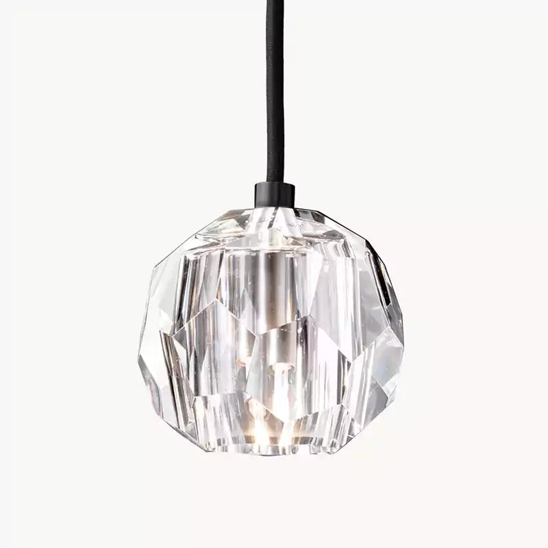 KL Bulla De Crystal Clear Glass Cord Pendant