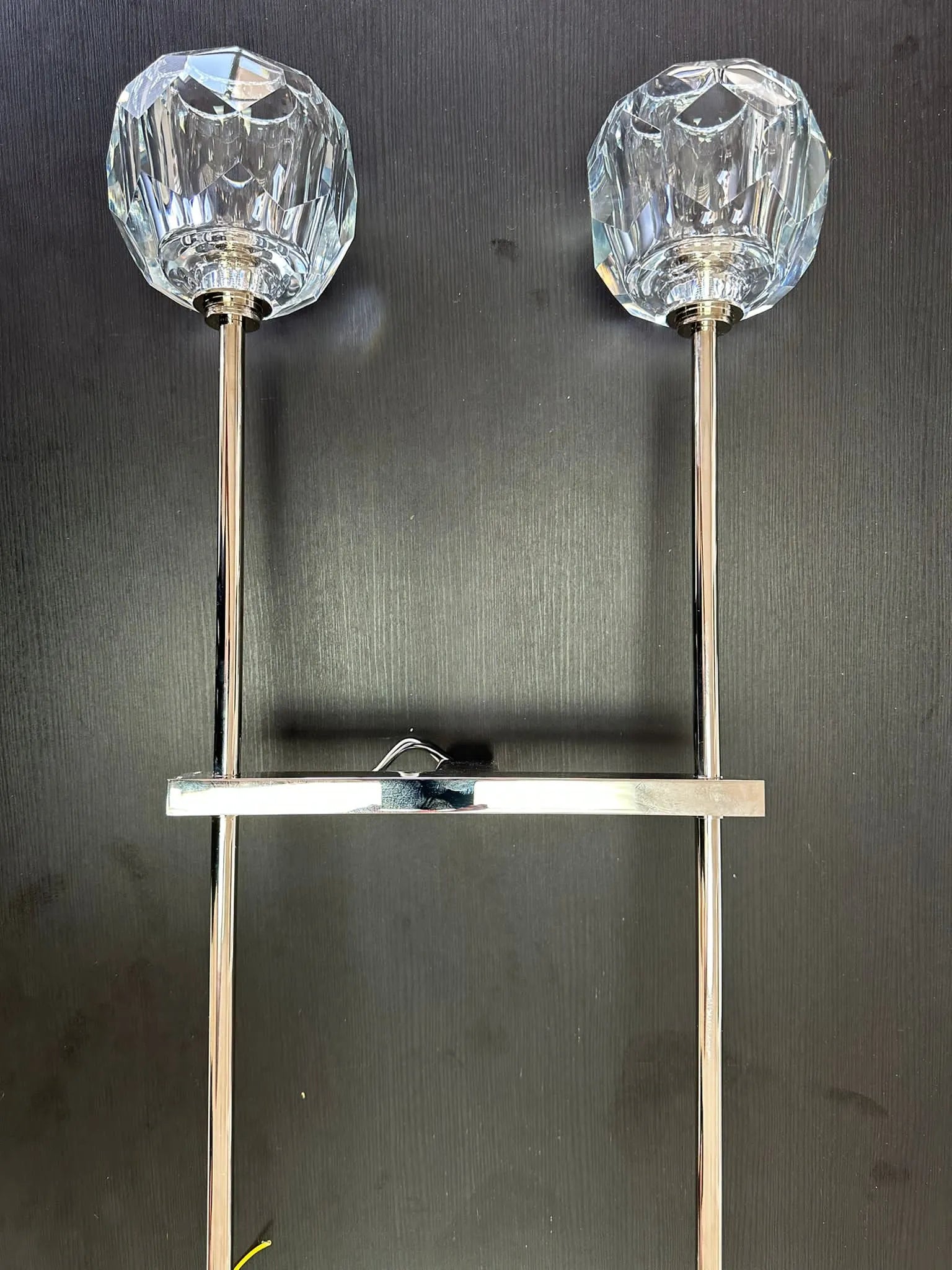 KL Bulla De Crystal Clear Glass Double Grand Wall Sconce