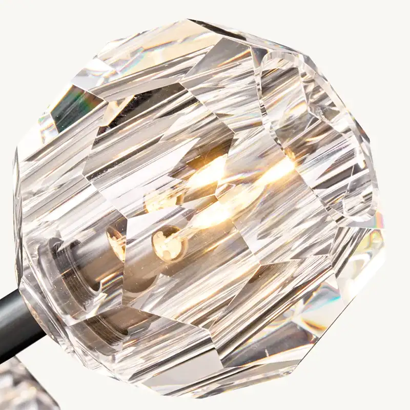 KL Bulla De Crystal Clear Glass Grand Wall Sconce