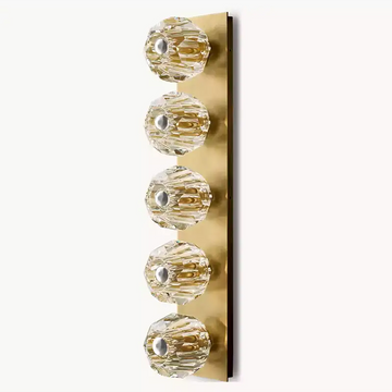 KL Bulla De Crystal Clear Glass Linear Grand Wall Sconce
