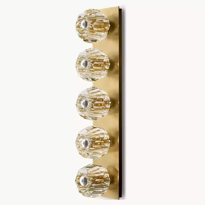 KL Bulla De Crystal Clear Glass Linear Grand Wall Sconce