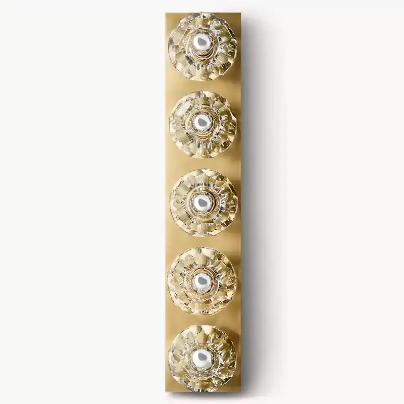 KL Bulla De Crystal Clear Glass Linear Grand Wall Sconce