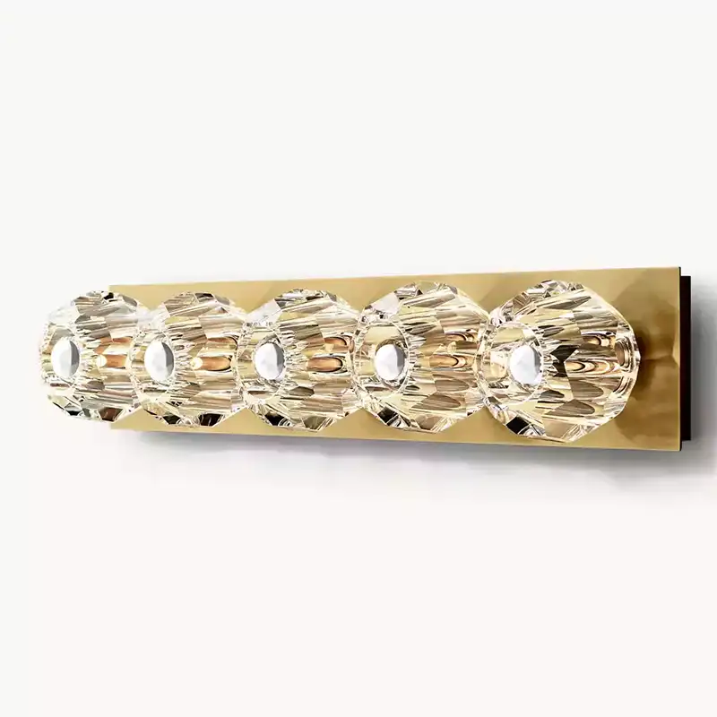 KL Bulla De Crystal Clear Glass Linear Grand Wall Sconce
