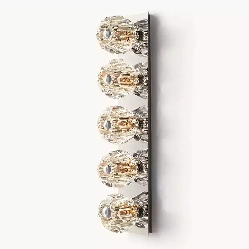 KL Bulla De Crystal Clear Glass Linear Grand Wall Sconce