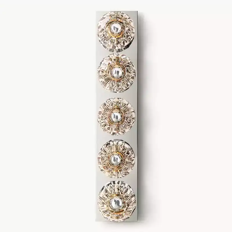 KL Bulla De Crystal Clear Glass Linear Grand Wall Sconce