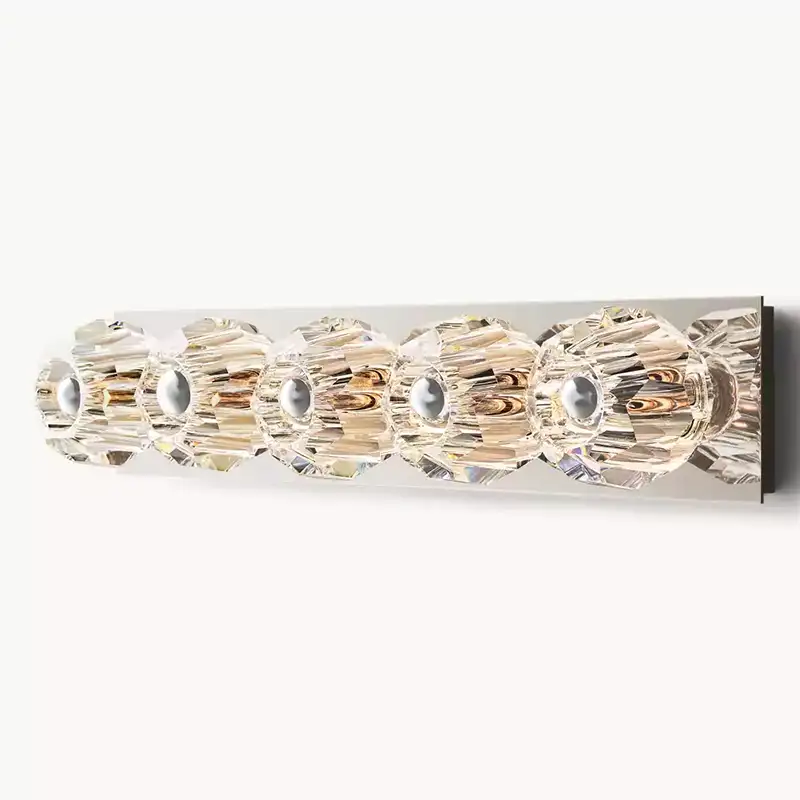 KL Bulla De Crystal Clear Glass Linear Grand Wall Sconce