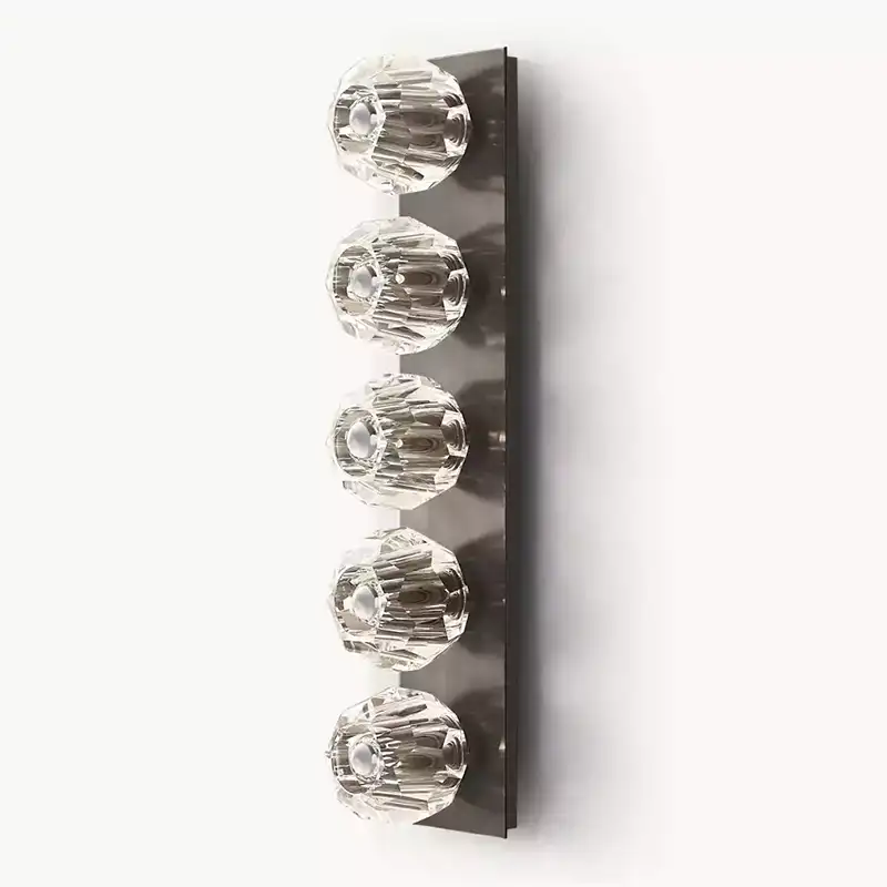 KL Bulla De Crystal Clear Glass Linear Grand Wall Sconce