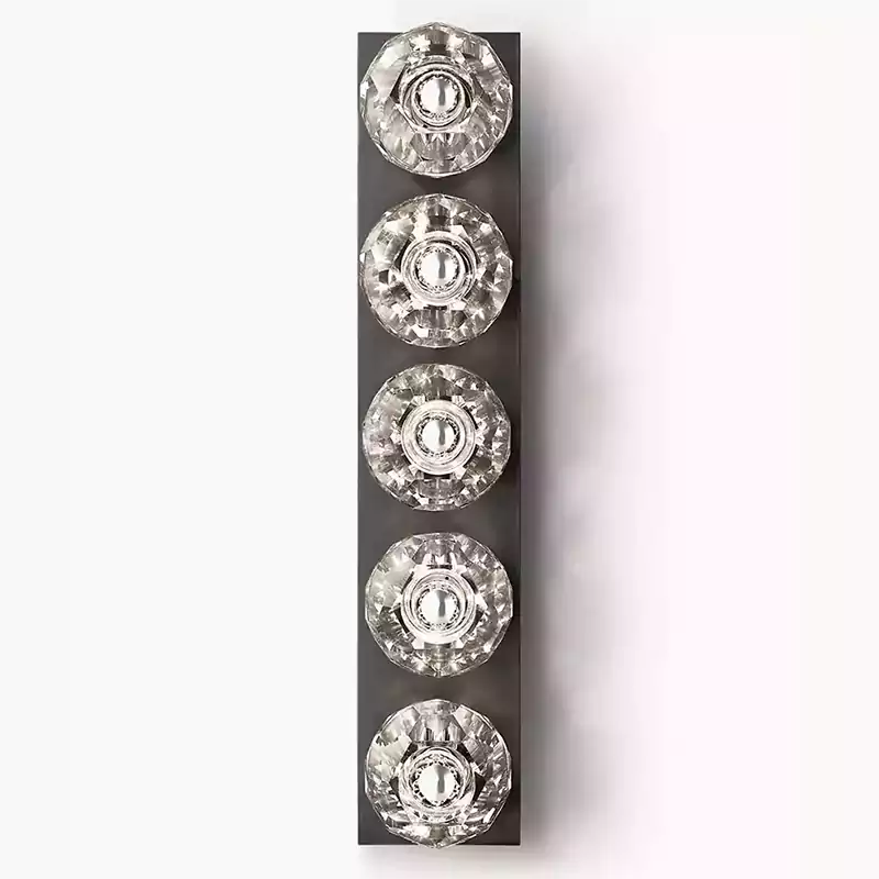 KL Bulla De Crystal Clear Glass Linear Grand Wall Sconce