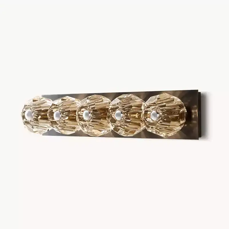 KL Bulla De Crystal Clear Glass Linear Grand Wall Sconce