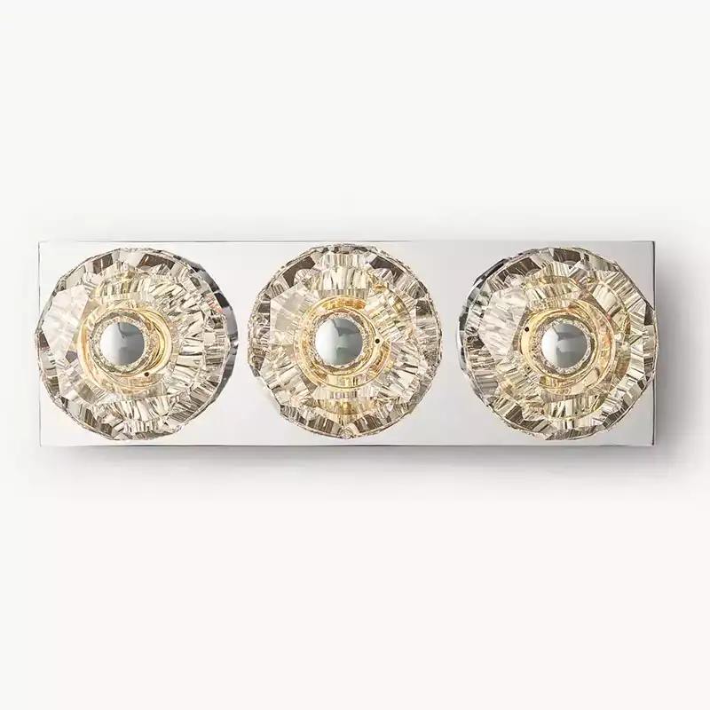 KL Bulla De Crystal Clear Glass Linear Short Wall Sconce