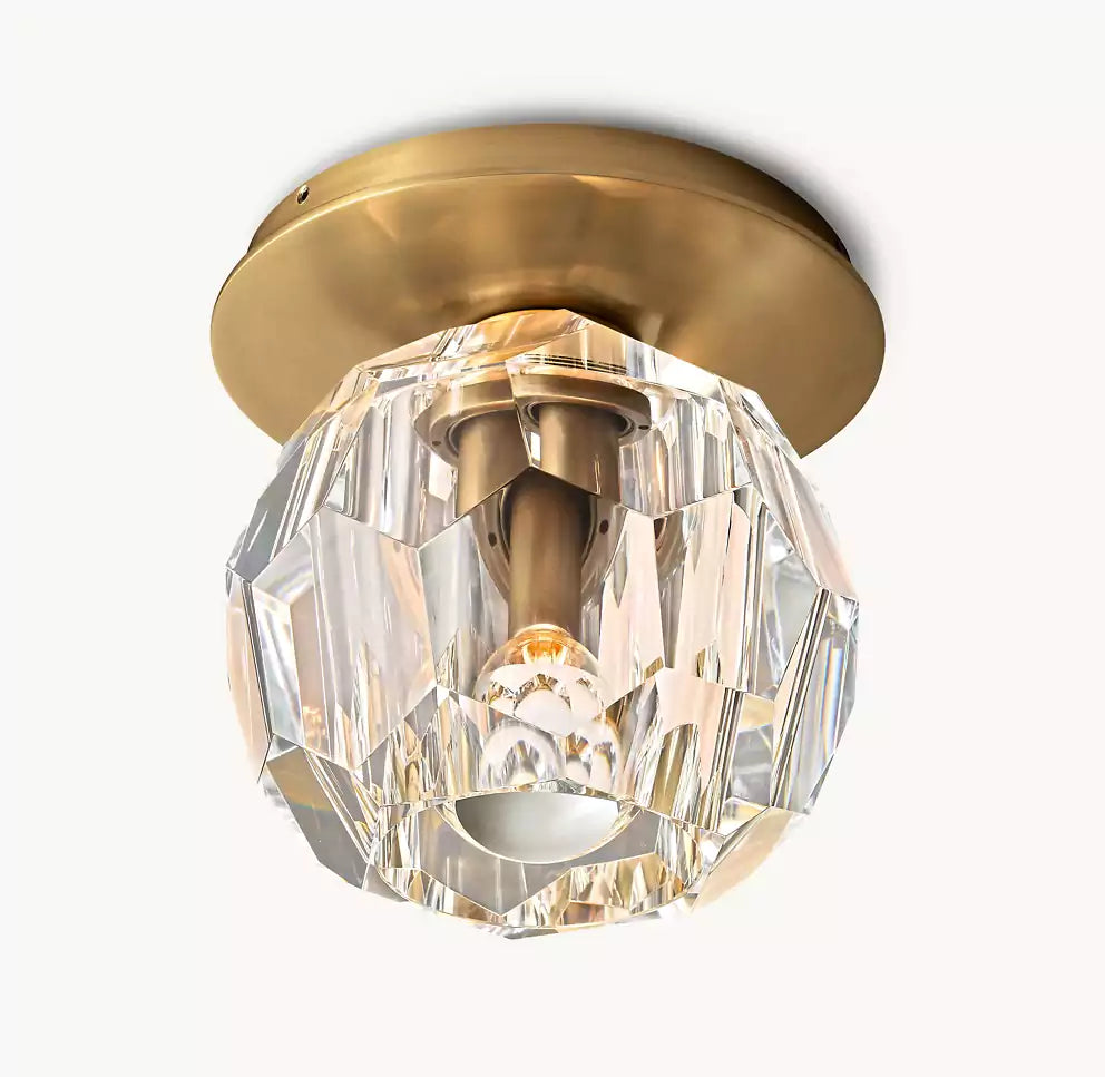 Boule Crystal Clear Glass Petite Flushmount