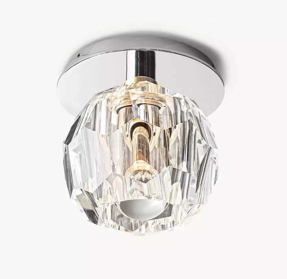 Boule Crystal Clear Glass Petite Flushmount