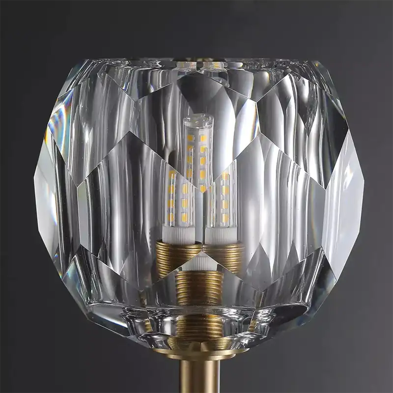 KL Bulla De Crystal Clear Glass Short Wall Sconce