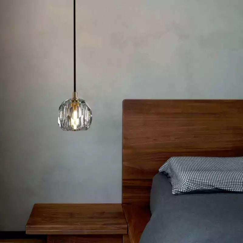 KL Bulla De Crystal Clear Glass Cord Pendant