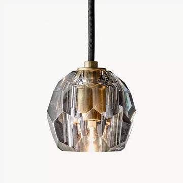 Boule Crystal Smoke Glass Cord Pendant