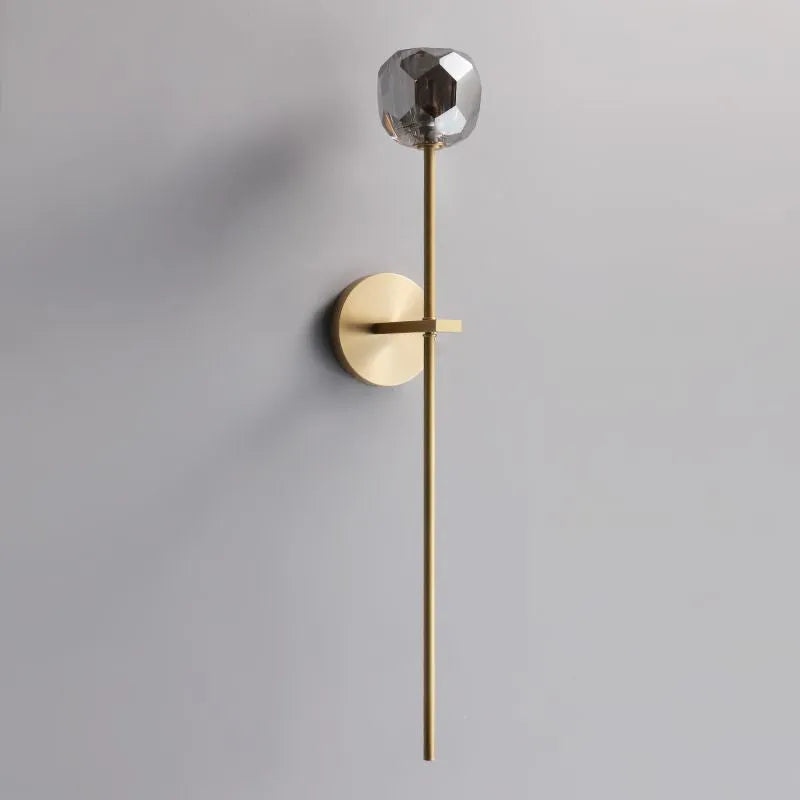 KL Bulla De Crystal Smoke Glass Grand Wall Sconce