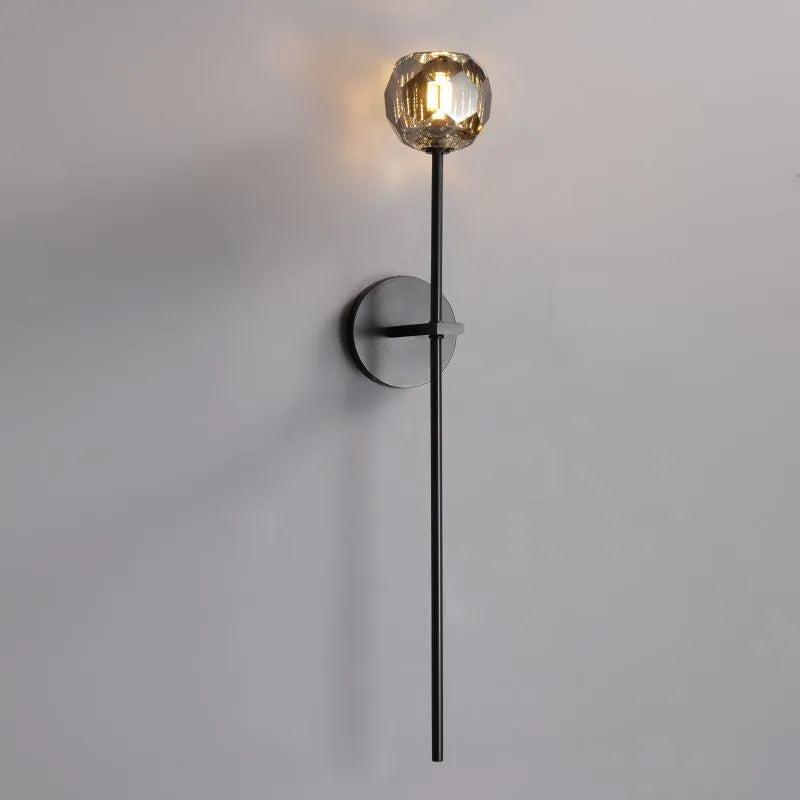 Boula Radiant Crystal Smoke Glass Grand Wall Sconce