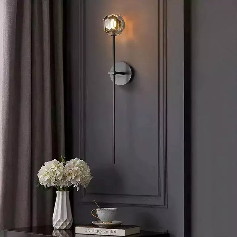Boula Radiant Crystal Smoke Glass Grand Wall Sconce