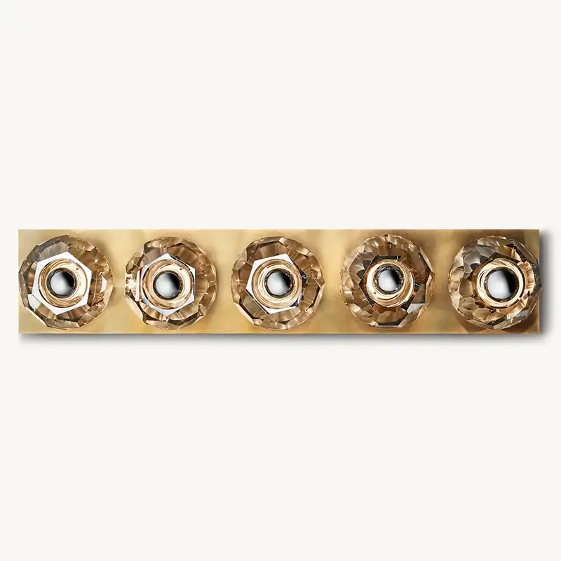 Boula Radiant Crystal Smoke Glass Linear Grand Wall Sconce