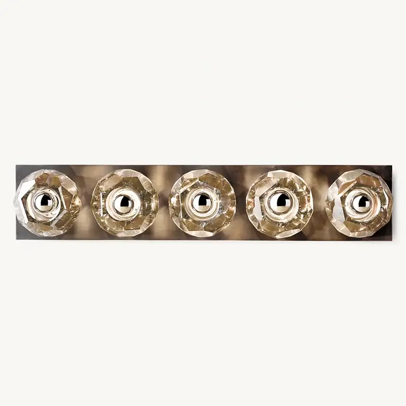 Boula Radiant Crystal Smoke Glass Linear Grand Wall Sconce