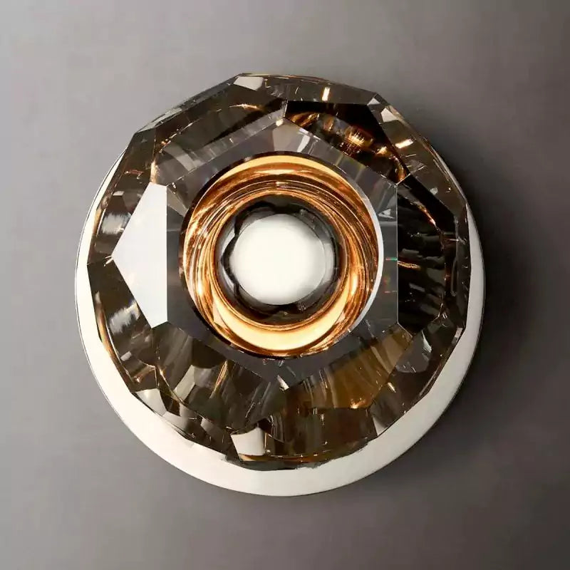 Boule Crystal Smoke Glass Petite Flushmount