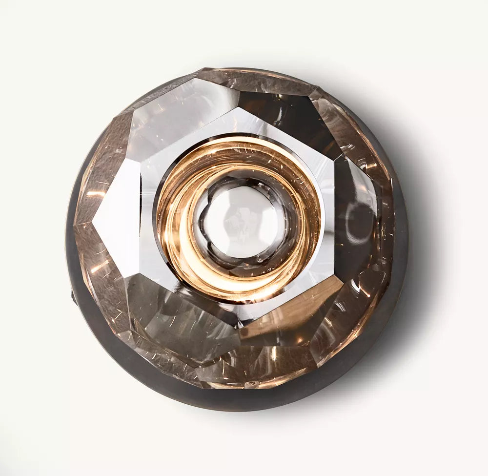 Boule Crystal Smoke Glass Petite Flushmount