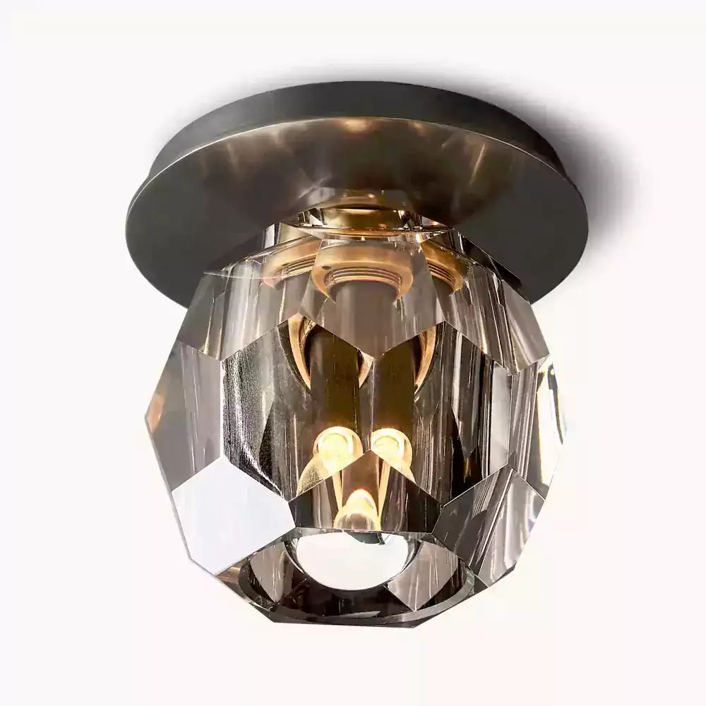 Boule Crystal Clear Glass Petite Flushmount