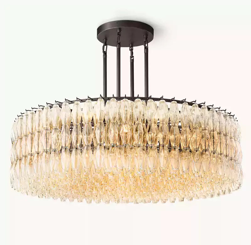 KL Chiaray Clear Glass Round Chandelier 62"