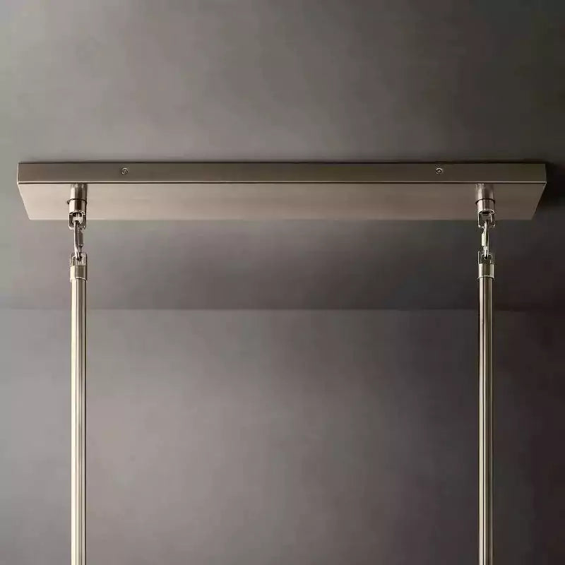 KL Chiaray Clear Glass Tiered Rectangular Chandelier 54"