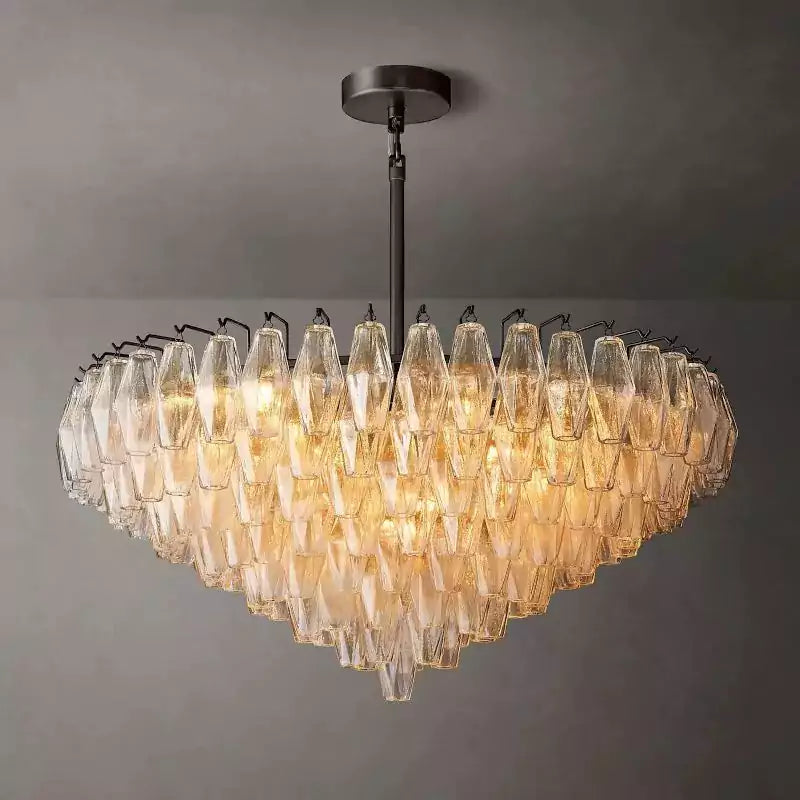 KL Chiaray Clear Glass Tiered Round Chandelier 37"