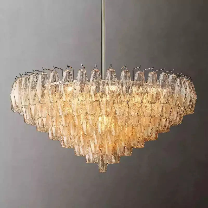 KL Chiaray Clear Glass Tiered Round Chandelier 37"
