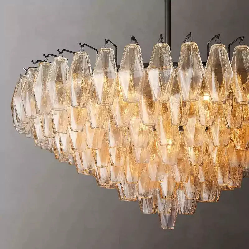 KL Chiaray Clear Glass Tiered Round Chandelier 37"