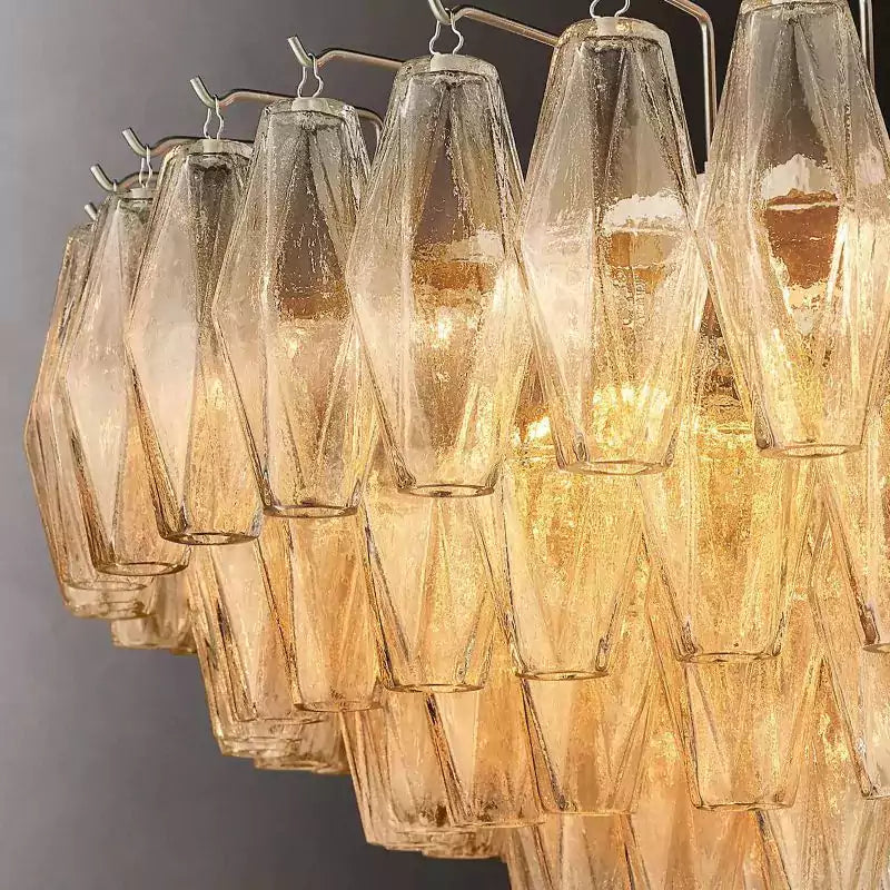 KL Chiaray Clear Glass Tiered Round Chandelier 37"
