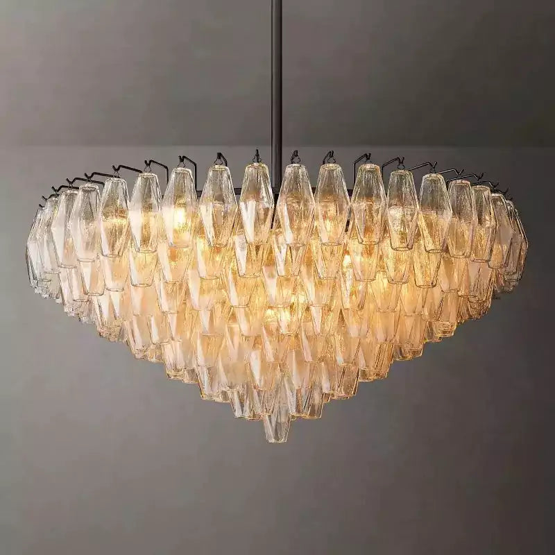 KL Chiaray Clear Glass Tiered Round Chandelier 37"