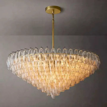 KL Chiaray Clear Glass Tiered Round Chandelier 47"