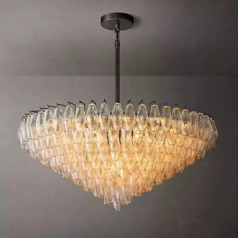 KL Chiaray Clear Glass Tiered Round Chandelier 47"