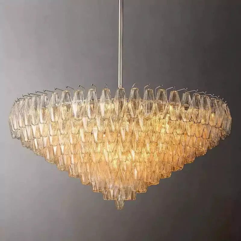 KL Chiaray Clear Glass Tiered Round Chandelier 47"