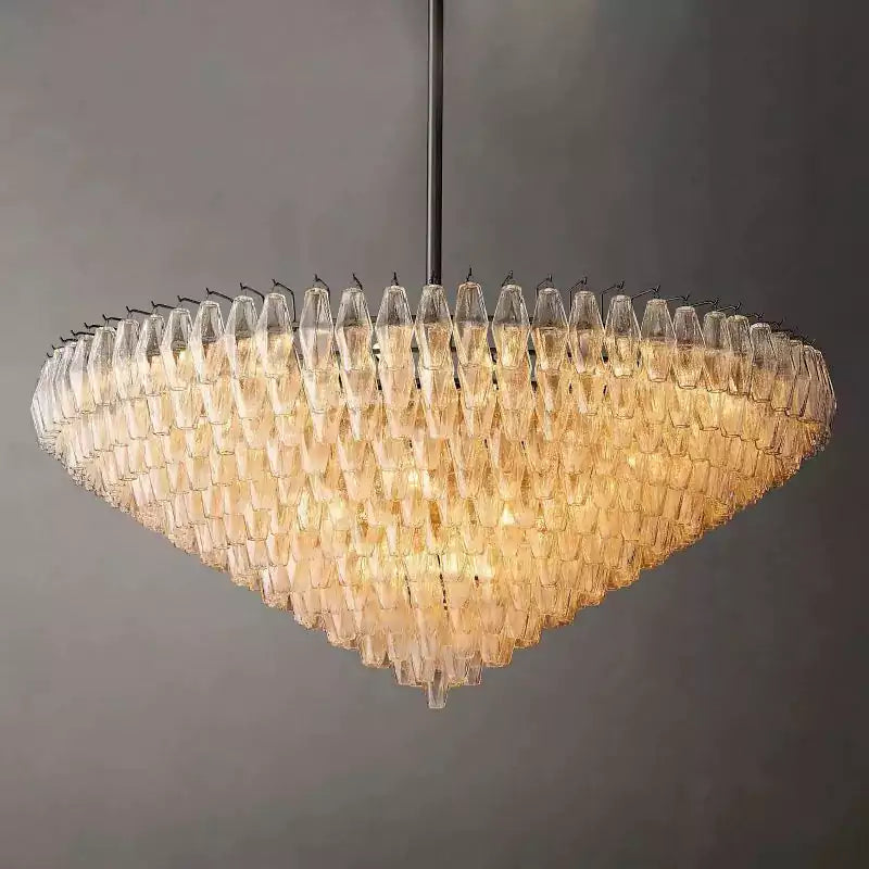 KL Chiaray Clear Glass Tiered Round Chandelier 62"