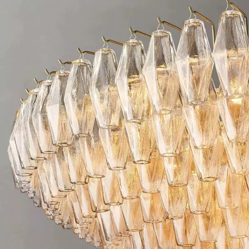 KL Chiaray Clear Glass Tiered Round Chandelier 62"