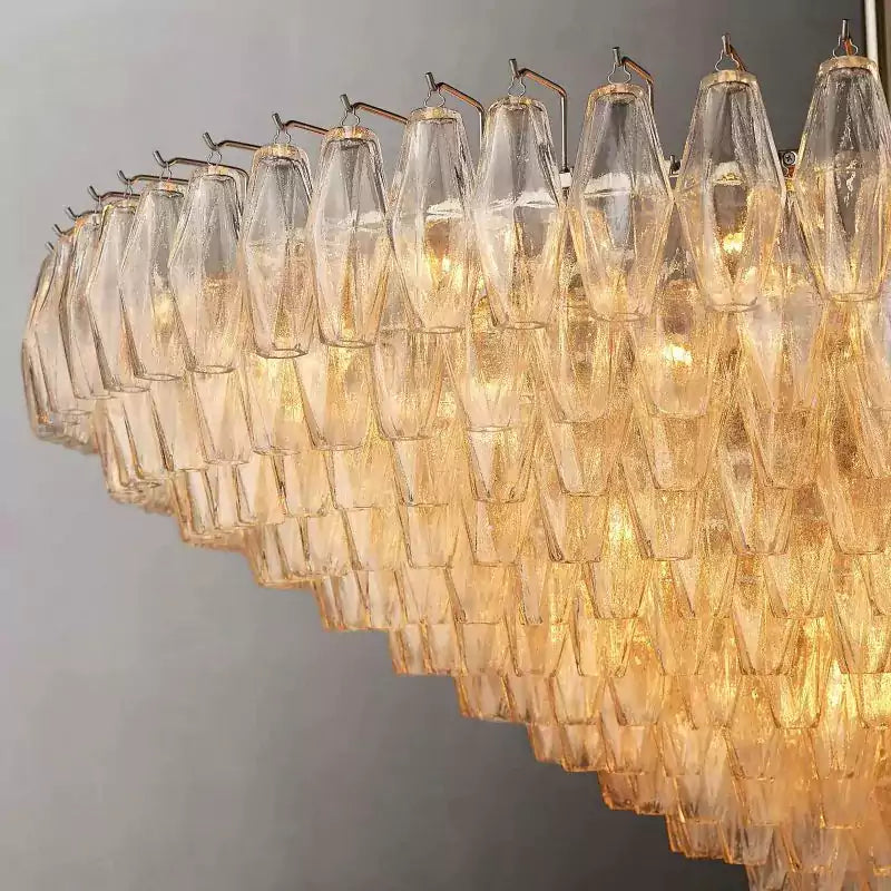 KL Chiaray Clear Glass Tiered Round Chandelier 62"