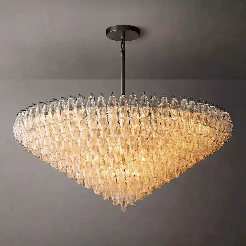 KL Chiaray Clear Glass Tiered Round Chandelier 62"