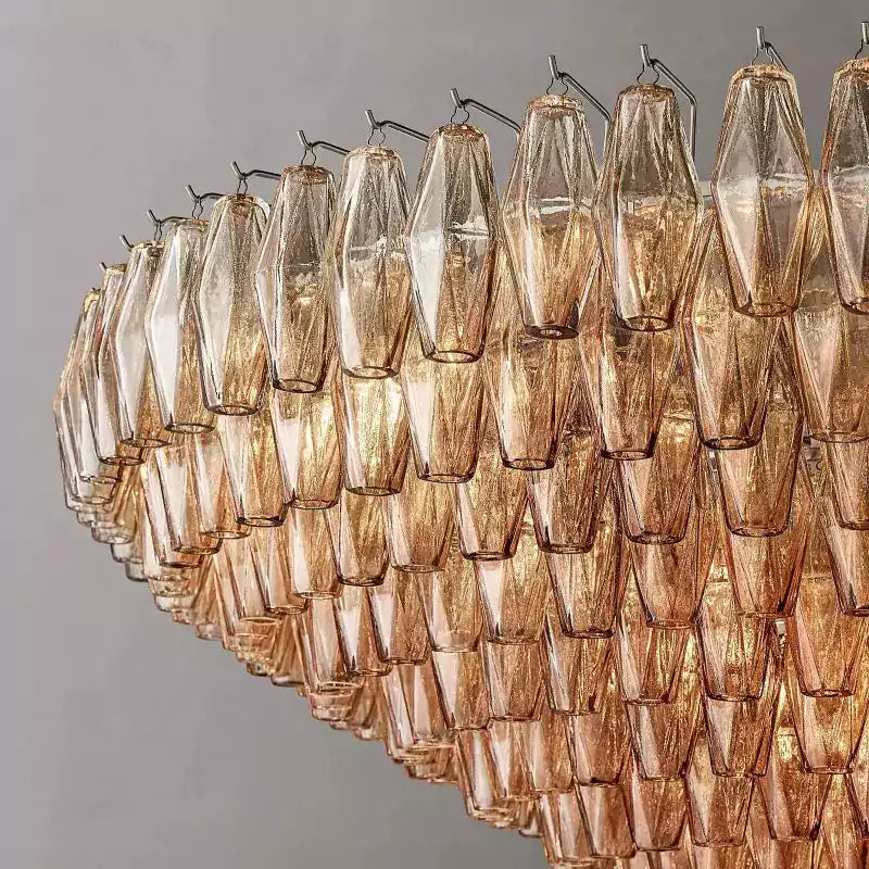KL Chiaray Smoke Glass Tiered Round Chandelier 62"