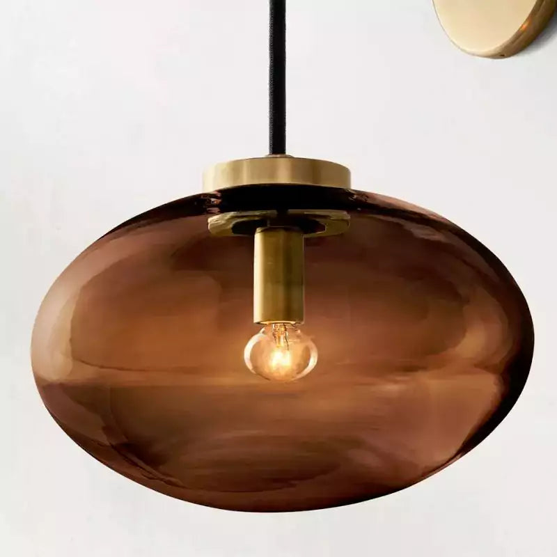 KL Cabret Amber Glass Wall Sconce