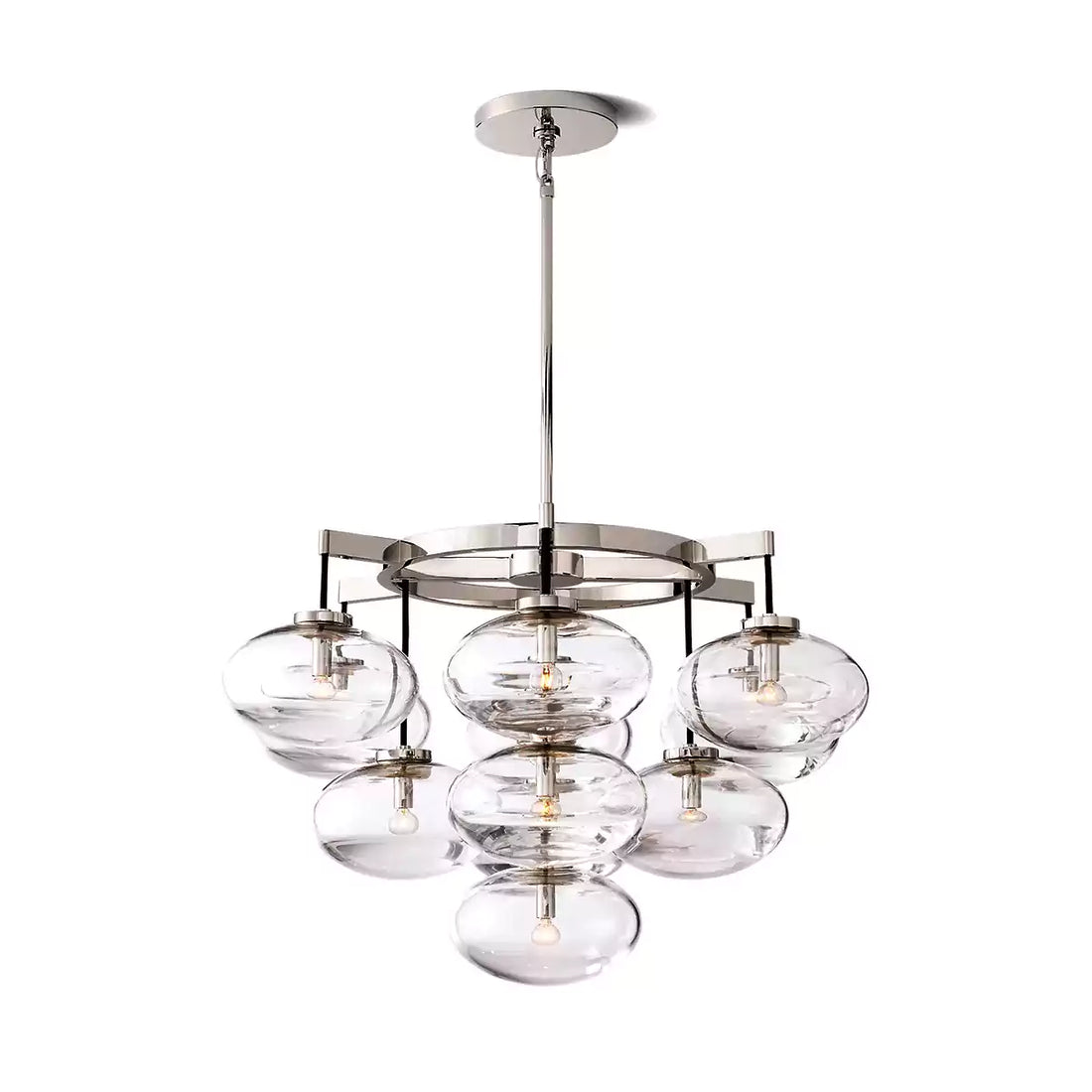 KL Cabret Clear Glass Round Chandelier 36"