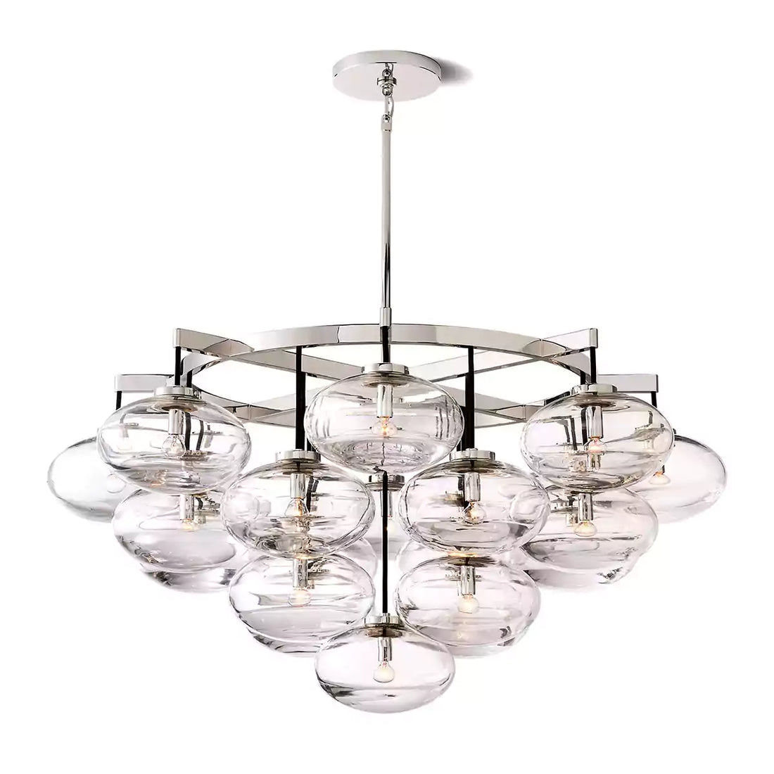 KL Cabret Clear Glass Round Chandelier 48"